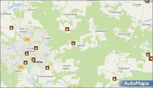 mapa Garwół, Garwół na mapie Targeo