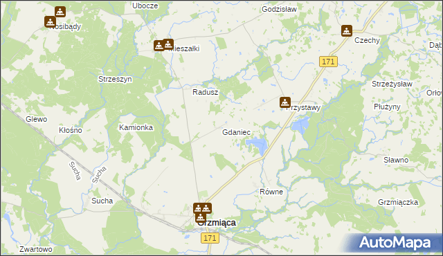 mapa Gdaniec, Gdaniec na mapie Targeo