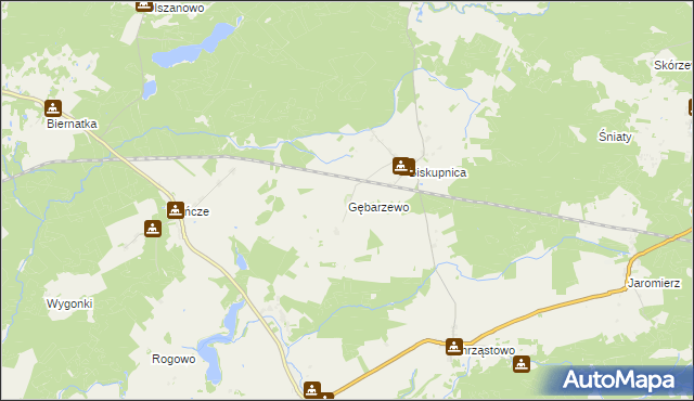 mapa Gębarzewo gmina Człuchów, Gębarzewo gmina Człuchów na mapie Targeo