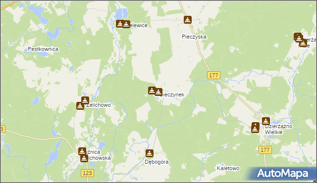 mapa Gieczynek, Gieczynek na mapie Targeo