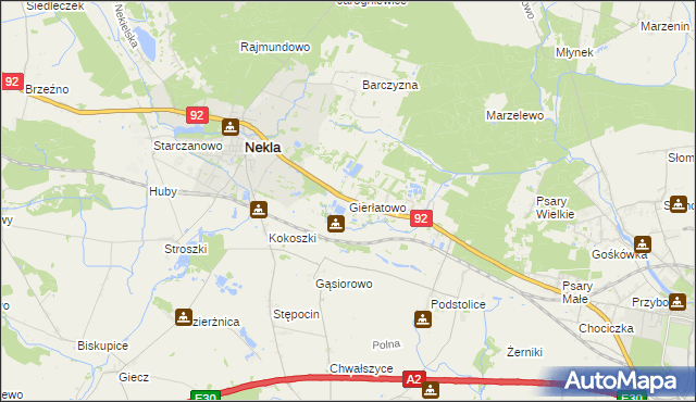 mapa Gierłatowo, Gierłatowo na mapie Targeo