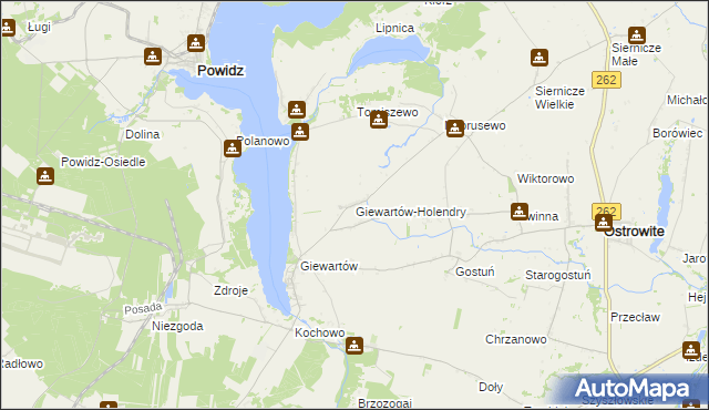 mapa Giewartów-Holendry, Giewartów-Holendry na mapie Targeo