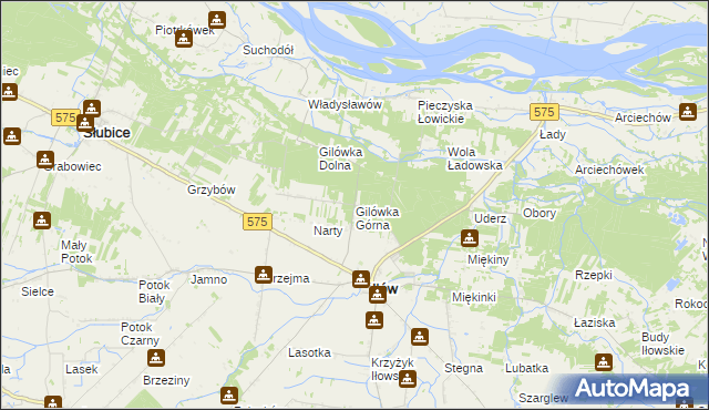 mapa Gilówka Górna, Gilówka Górna na mapie Targeo