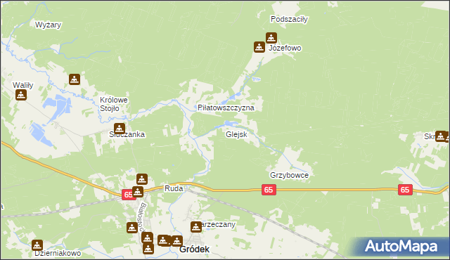 mapa Glejsk, Glejsk na mapie Targeo