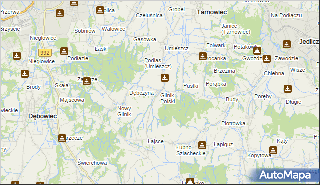 mapa Glinik Polski, Glinik Polski na mapie Targeo