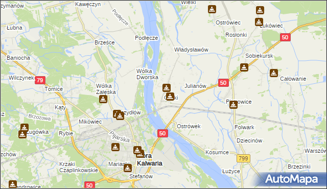 mapa Glinki gmina Karczew, Glinki gmina Karczew na mapie Targeo