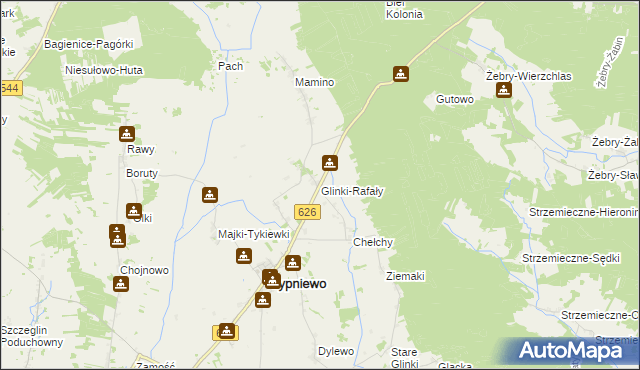 mapa Glinki-Rafały, Glinki-Rafały na mapie Targeo