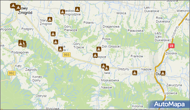 mapa Głojsce, Głojsce na mapie Targeo