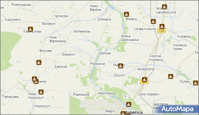 mapa Główczyn-Towarzystwo, Główczyn-Towarzystwo na mapie Targeo