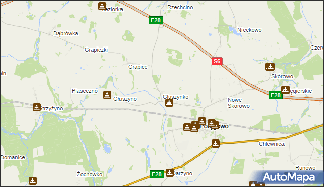 mapa Głuszynko, Głuszynko na mapie Targeo