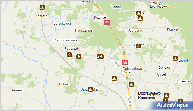 mapa Gniła, Gniła na mapie Targeo