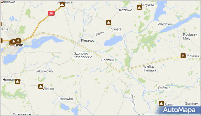 mapa Goczałki, Goczałki na mapie Targeo