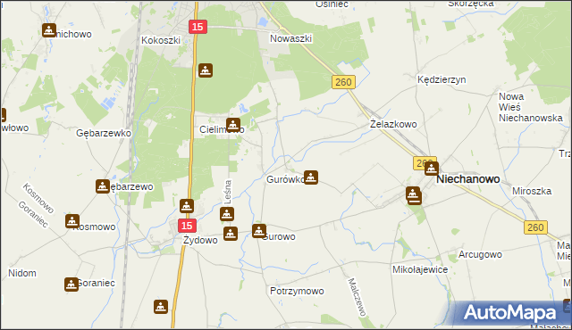 mapa Goczałkowo, Goczałkowo na mapie Targeo