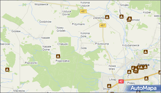 mapa Goła, Goła na mapie Targeo