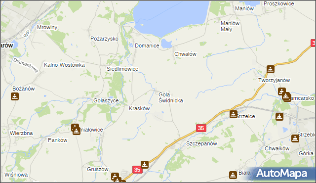 mapa Gola Świdnicka, Gola Świdnicka na mapie Targeo