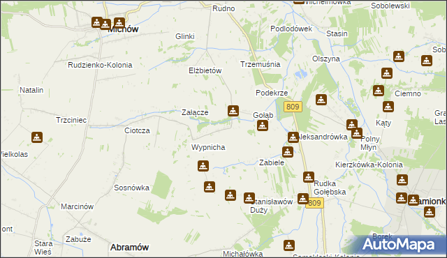 mapa Gołąb-Kolonia, Gołąb-Kolonia na mapie Targeo