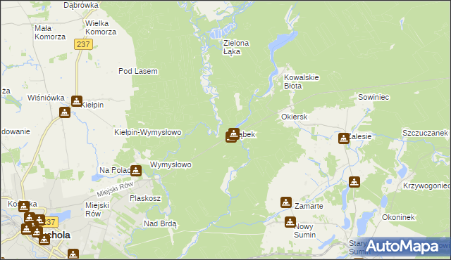 mapa Gołąbek gmina Cekcyn, Gołąbek gmina Cekcyn na mapie Targeo