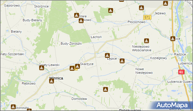 mapa Golądkowo, Golądkowo na mapie Targeo