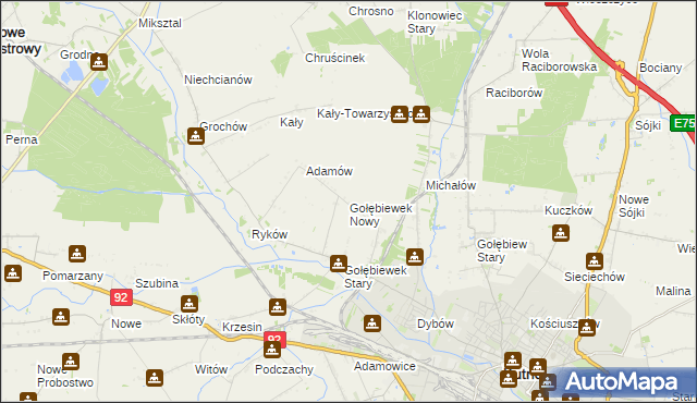 mapa Gołębiewek Nowy, Gołębiewek Nowy na mapie Targeo