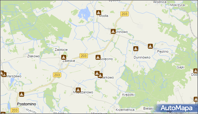 mapa Golęcino, Golęcino na mapie Targeo