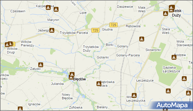 mapa Golianki, Golianki na mapie Targeo