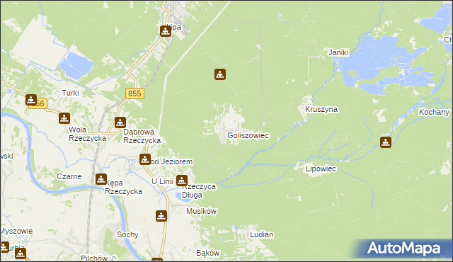 mapa Goliszowiec, Goliszowiec na mapie Targeo