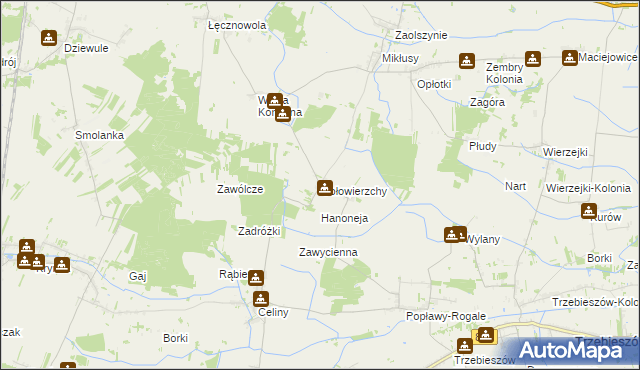 mapa Gołowierzchy, Gołowierzchy na mapie Targeo