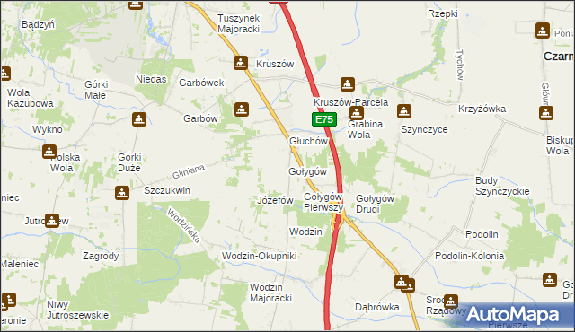 mapa Gołygów, Gołygów na mapie Targeo