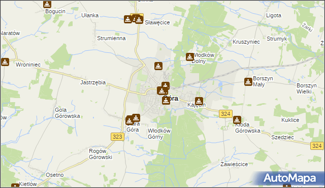 mapa Góra, Góra na mapie Targeo