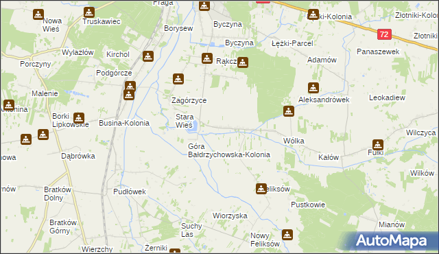 mapa Góra Bałdrzychowska, Góra Bałdrzychowska na mapie Targeo
