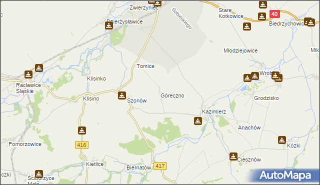 mapa Góreczno, Góreczno na mapie Targeo