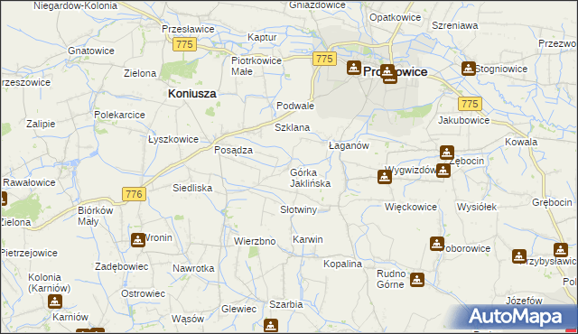 mapa Górka Jaklińska, Górka Jaklińska na mapie Targeo