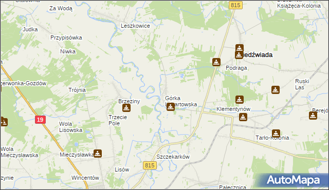 mapa Górka Lubartowska, Górka Lubartowska na mapie Targeo