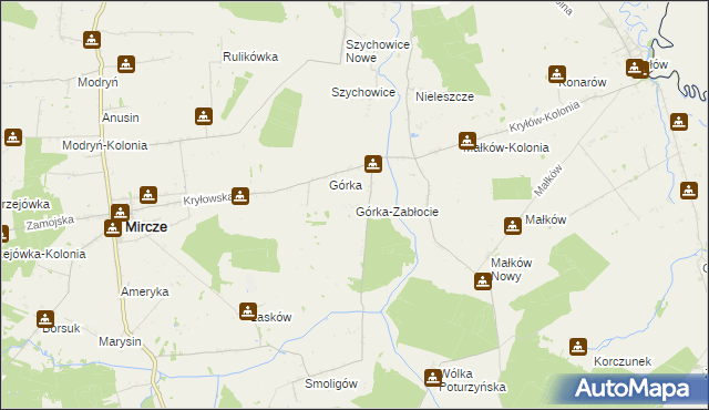 mapa Górka-Zabłocie, Górka-Zabłocie na mapie Targeo