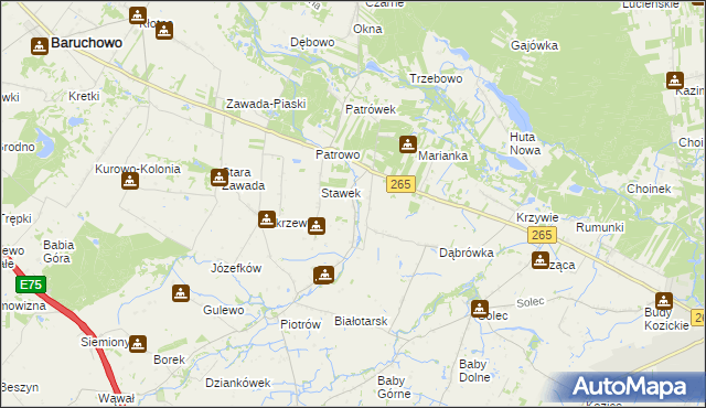 mapa Górki Drugie, Górki Drugie na mapie Targeo