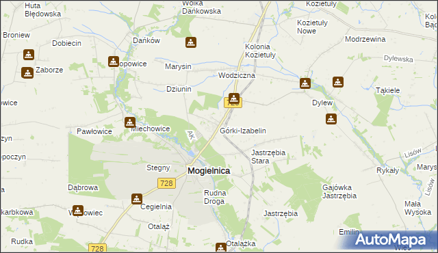 mapa Górki-Izabelin, Górki-Izabelin na mapie Targeo