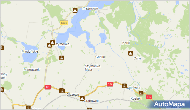 mapa Górkło, Górkło na mapie Targeo