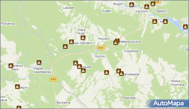 mapa Górniki gmina Józefów, Górniki gmina Józefów na mapie Targeo