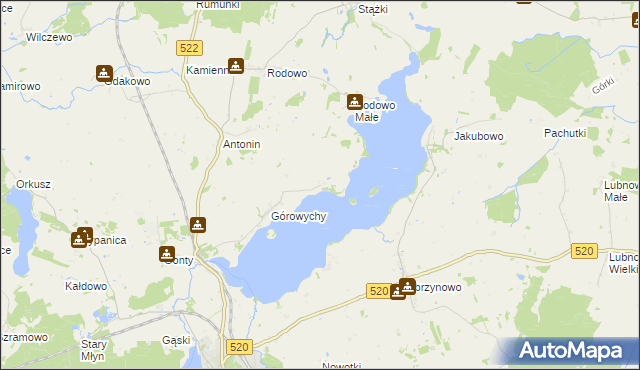 mapa Górowychy Małe, Górowychy Małe na mapie Targeo