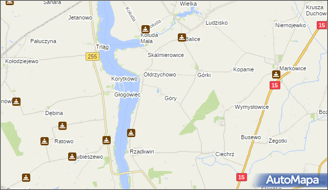 mapa Góry gmina Janikowo, Góry gmina Janikowo na mapie Targeo