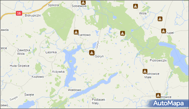 mapa Goryń gmina Kisielice, Goryń gmina Kisielice na mapie Targeo