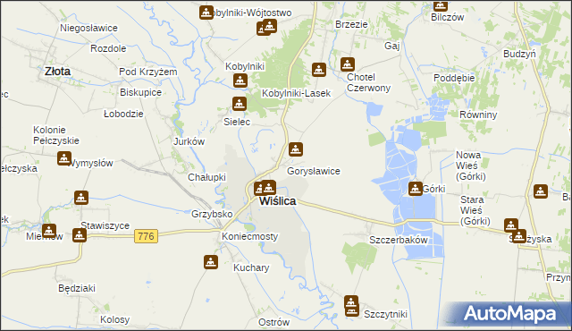 mapa Gorysławice, Gorysławice na mapie Targeo