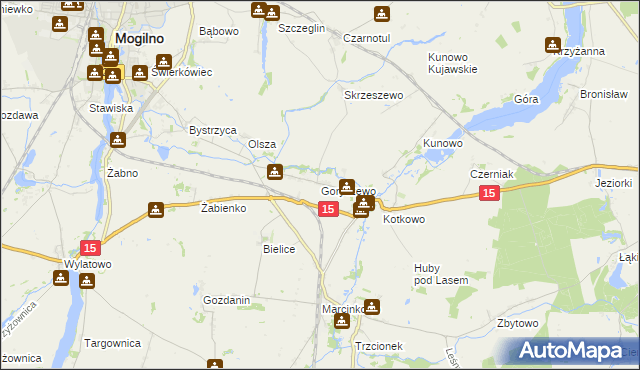 mapa Goryszewo, Goryszewo na mapie Targeo