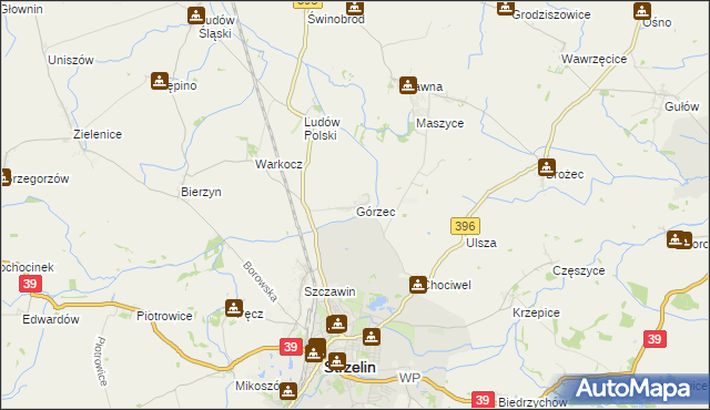 mapa Górzec, Górzec na mapie Targeo
