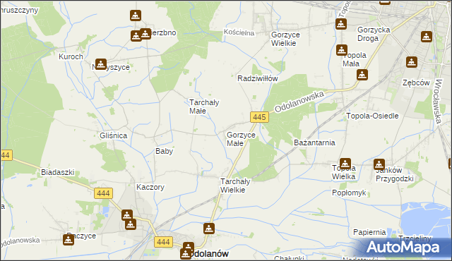 mapa Gorzyce Małe, Gorzyce Małe na mapie Targeo