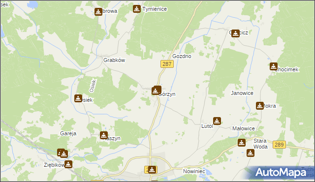 mapa Górzyn gmina Lubsko, Górzyn gmina Lubsko na mapie Targeo