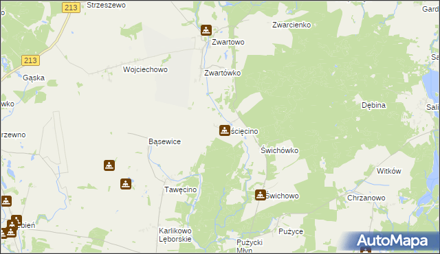 mapa Gościęcino, Gościęcino na mapie Targeo