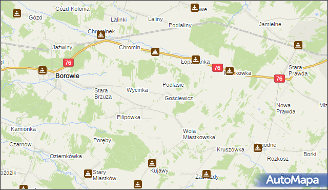 mapa Gościewicz, Gościewicz na mapie Targeo