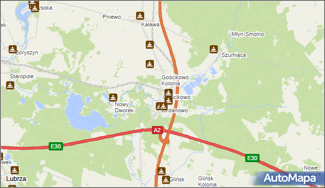 mapa Gościkowo, Gościkowo na mapie Targeo