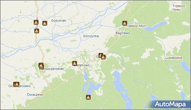 mapa Gościm, Gościm na mapie Targeo